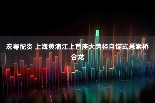 宏粤配资 上海黄浦江上首座大跨径自锚式悬索桥合龙
